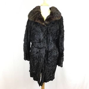 AS-IS 1940s Evans Chicago Curly Lamb Coat